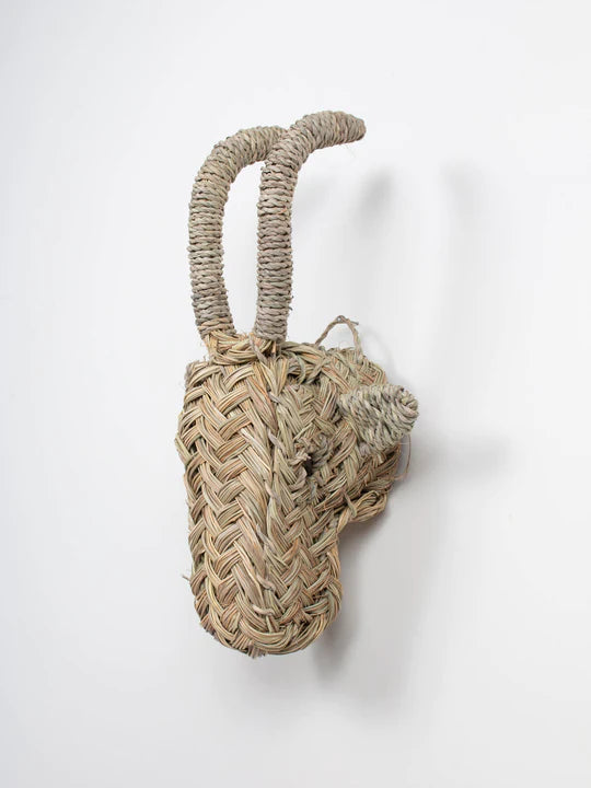 Mini Woven Animal Head Goat