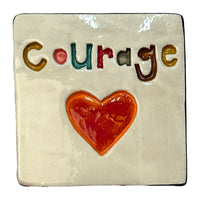 Handmade Ceramic Tile - COURAGE