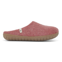 Wool Slippers Dusty Rose Rubber Sole Felted Mule