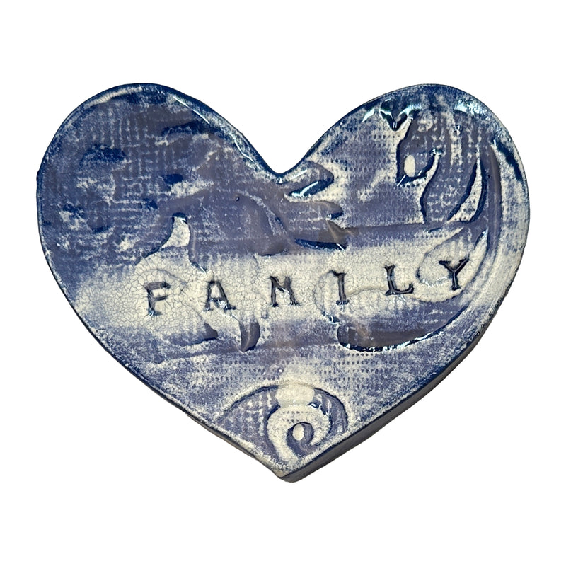 Handmade Ceramic Heart - FAMILY