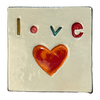 Handmade Ceramic Tile - LOVE