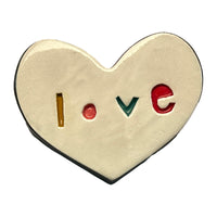 Handmade Ceramic Heart - LOVE