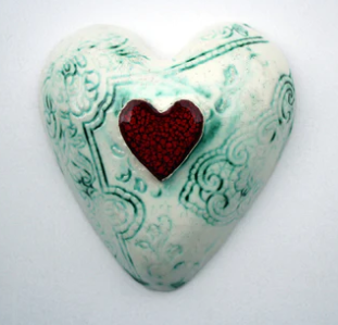 Handmade Ceramic Lace Heart – Nature Shop UK