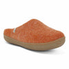 Wool Slippers Clay Rubber Sole Felted Mule