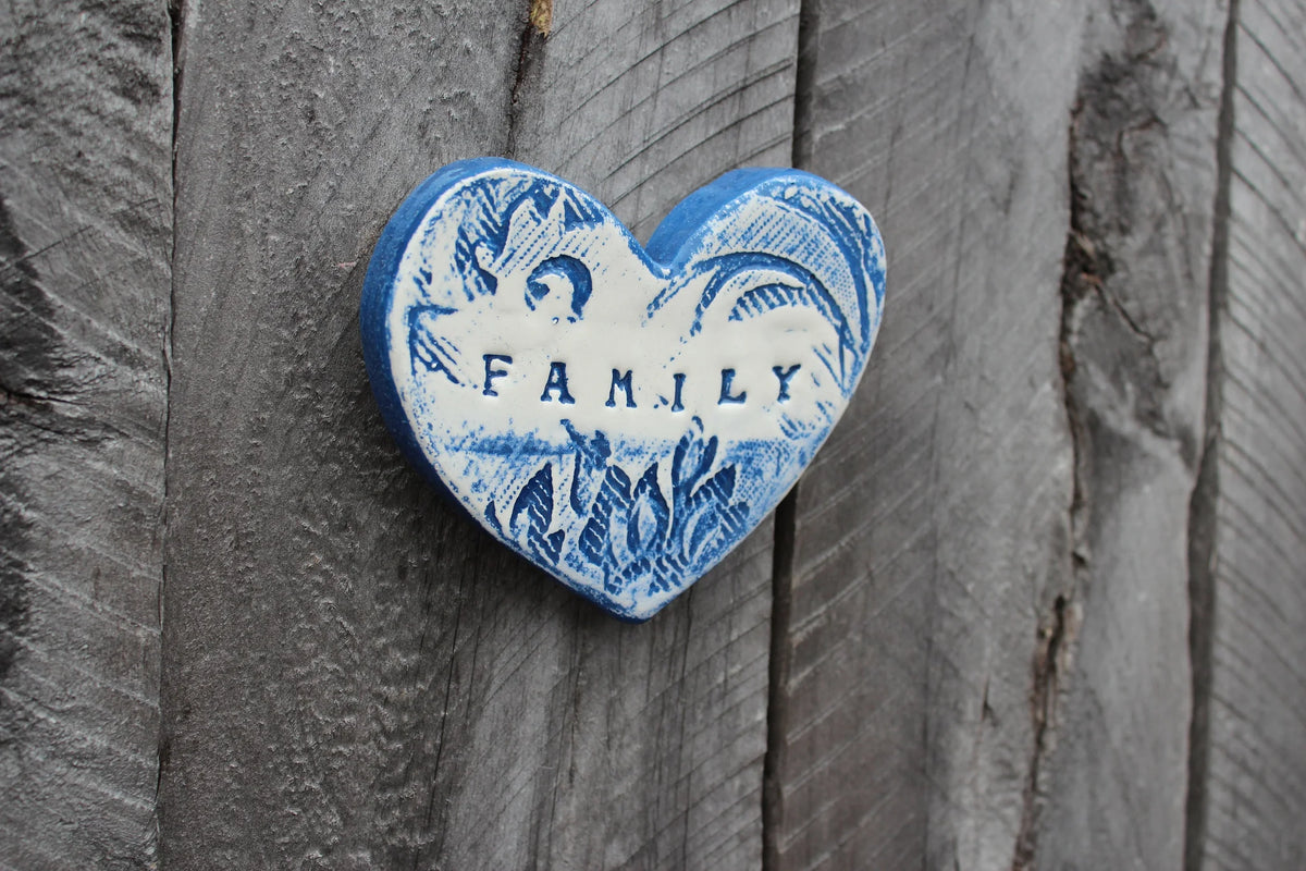 Handmade Ceramic Heart - FAMILY