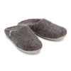 Wool Slippers Felted Mule Natural Brown EGOS Copenhagen