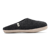 Wool Slippers Felted Mule Black EGOS Copenhagen