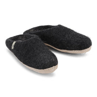 Wool Slippers Felted Mule Black EGOS Copenhagen