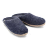 Wool Slippers Felted Mule Blue EGOS Copenhagen