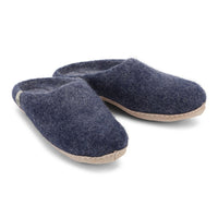 Wool Slippers Felted Mule Blue EGOS Copenhagen