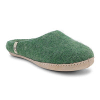 Wool Slippers Felted Mule Green EGOS Copenhagen