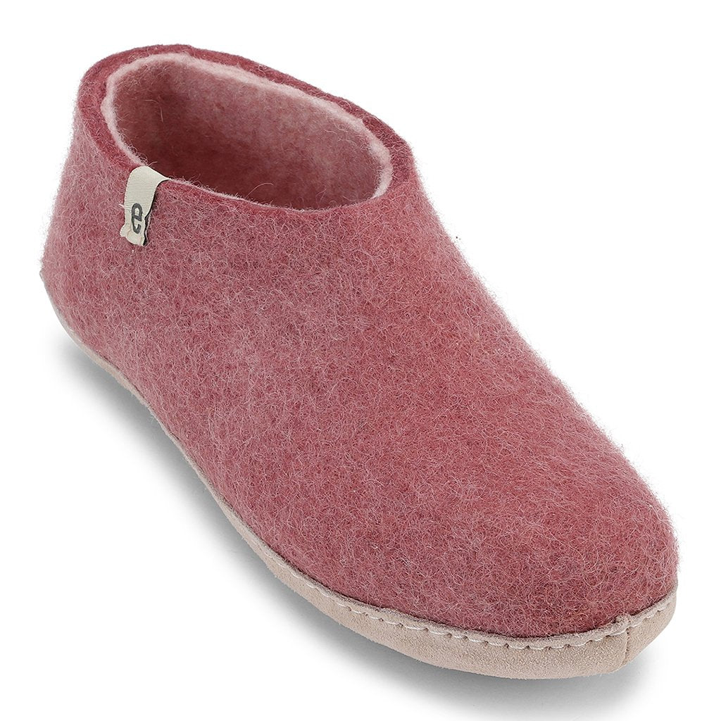 Wool Slipper Shoes Dusty Rose Felted Mule