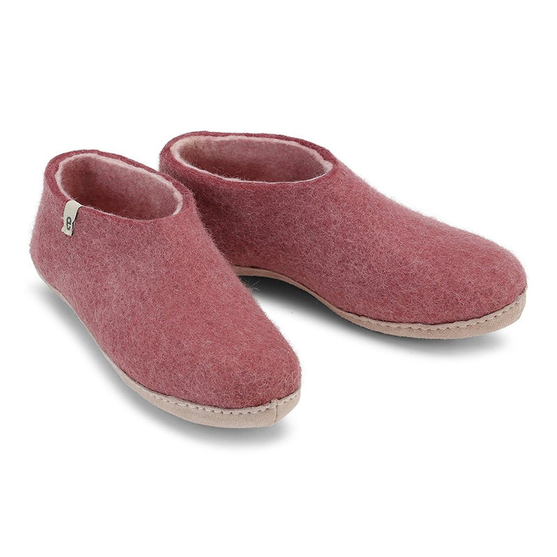 Wool Slipper Shoes Dusty Rose Felted Mule