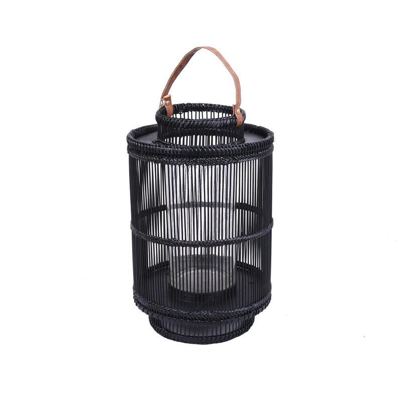 Ira Bamboo Lantern Black Medium