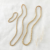 Chandra Brass Bead Necklace / Small Oval