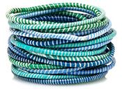 Ocean Breeze - Recycled Flip Flop Bracelets (Set of 8)