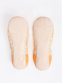 Womens Cotton/Leather Babouche Slippers