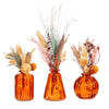 Amber Glass Bud Vases - Set of 3