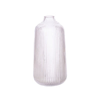 Tall Fluted Glass Vase Clear