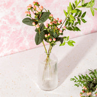 Tall Fluted Glass Vase Clear