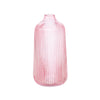 Tall Fluted Glass Vase Pink