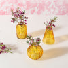 Yellow Glass Bud Vases - Set of 3