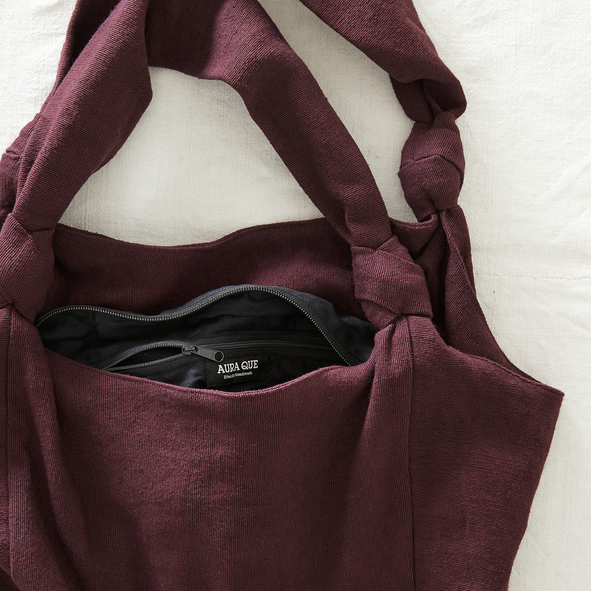 JOGI Vegan Cotton Everyday Shoulder Bag / Plum Purple