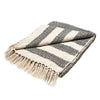 Scandi Boho Blanket Throw - Black/Cream