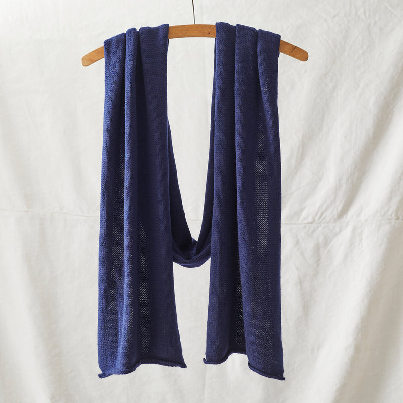 NACNU Classic Unisex Luxury Soft Merino Wool Scarf / Navy Blue