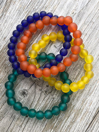 Nailo Translucent Recycled Glass Bead Bracelet