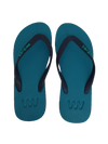 Waves Unisex 100% Natural Rubber Flip Flop  Turquoise  /  Navy