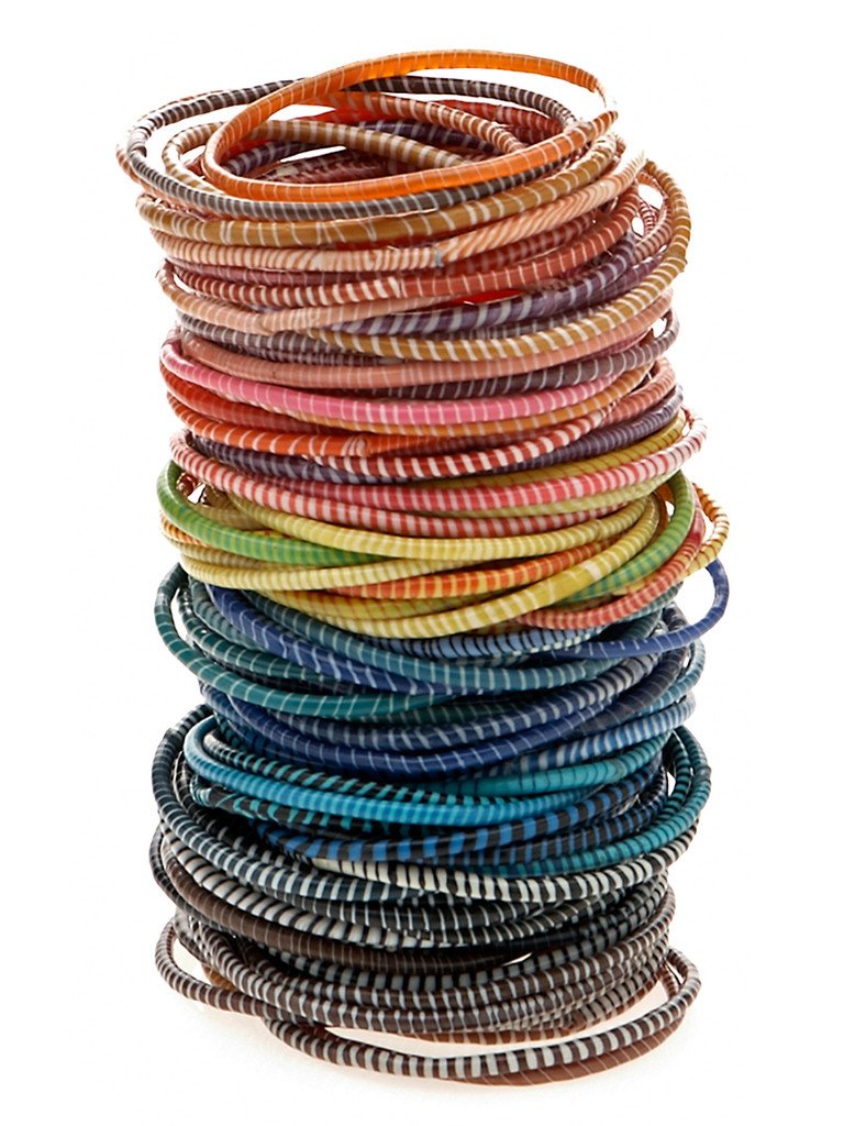 Recycled Flip Flop Bracelets (Set of 6)