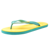 Waves Womens 100% Natural Rubber Flip Flop   Light Blue  / Yellow