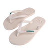 Waves Unisex 100% Natural Rubber Flip Flop   /  White